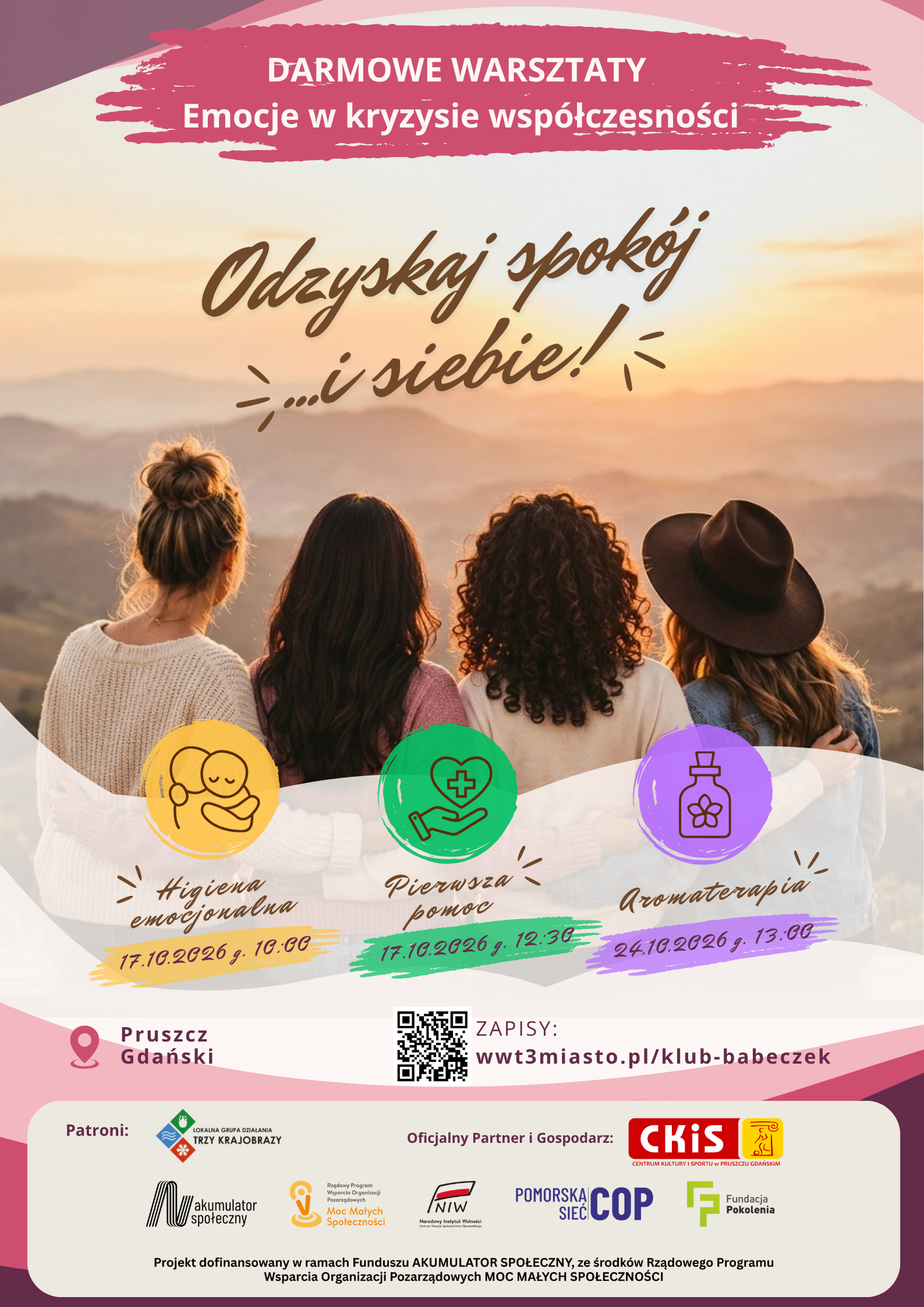 Plakat warsztatów Klub Babeczek